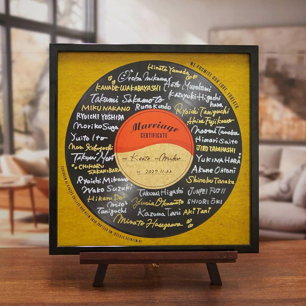 Amazon | 結婚証明書 ゲスト 参加型 サイン式 署名 レコード 結婚式