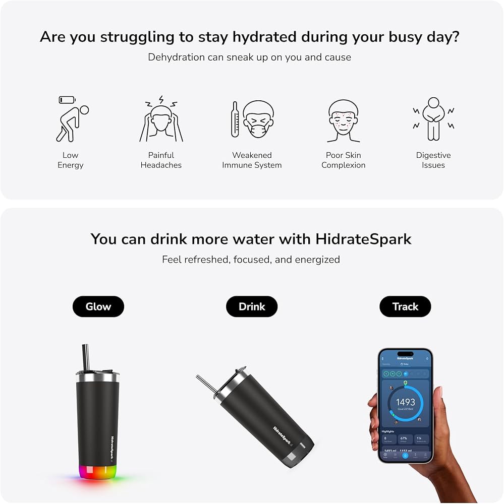 HidrateSpark PRO Smart Tumbler – Insulated Stainless Steel