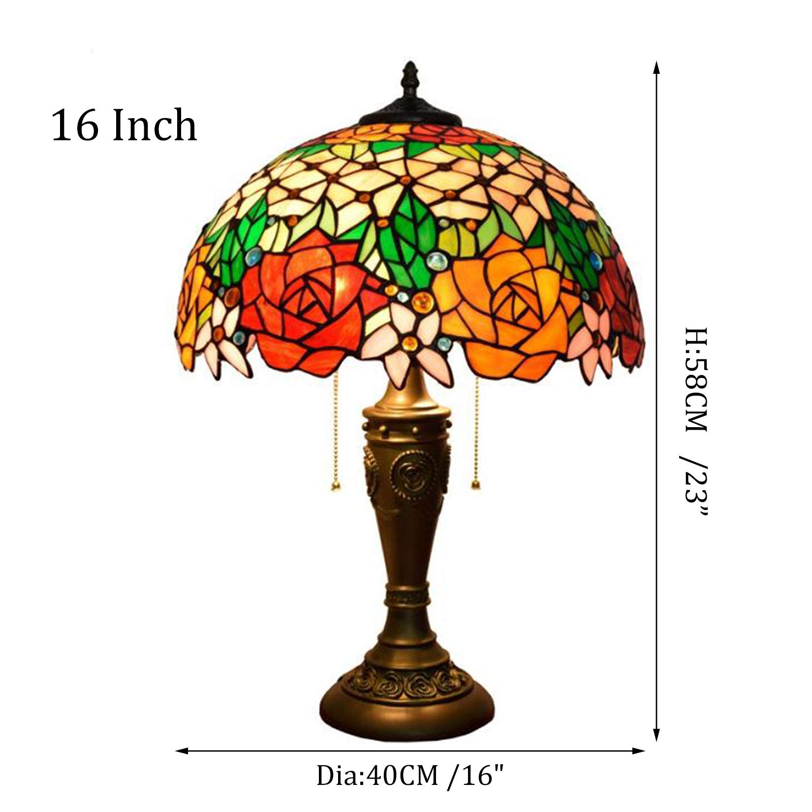 Amazon.co.jp : 16インチティファニースタイルのテーブルランプ