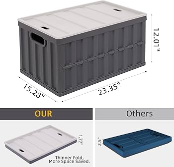 Citylife 64L Collapsible Storage Bins with Lids Plastic Storage