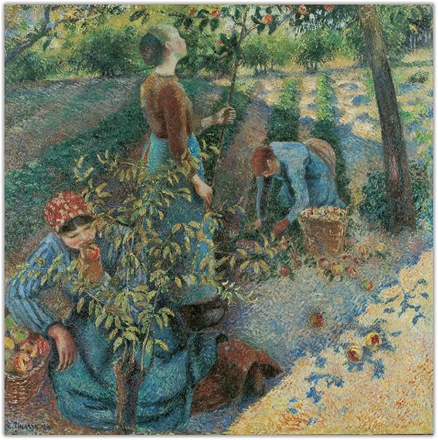 Amazon.co.jp: Gnvkd Ecbxz Camille Pissarro ポスター《りんご狩り