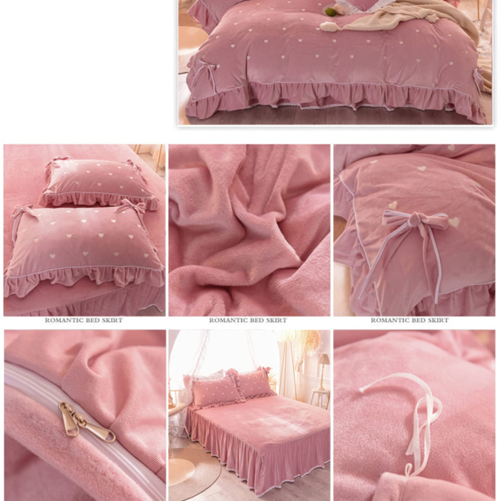 Amazon｜掛け布団カバー あったか 布団カバー 冬 フリース 北欧 ピンク