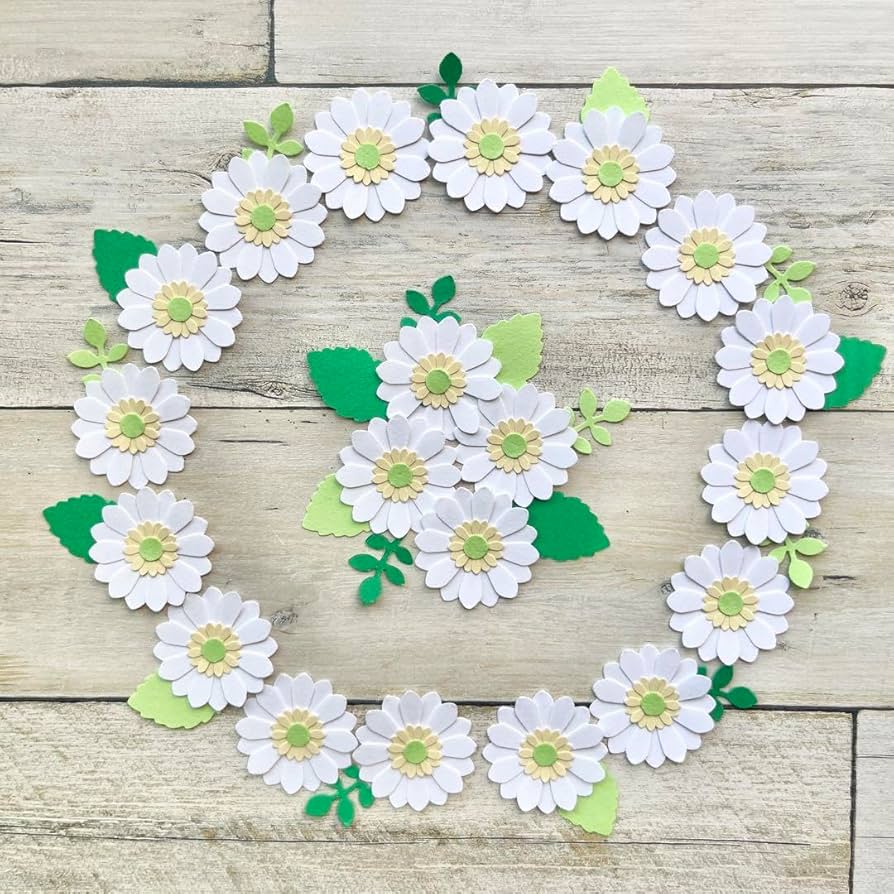 Amazon.co.jp: 白 クラフトパンチ 花 結婚式 壁面飾り 白い花 アルバム