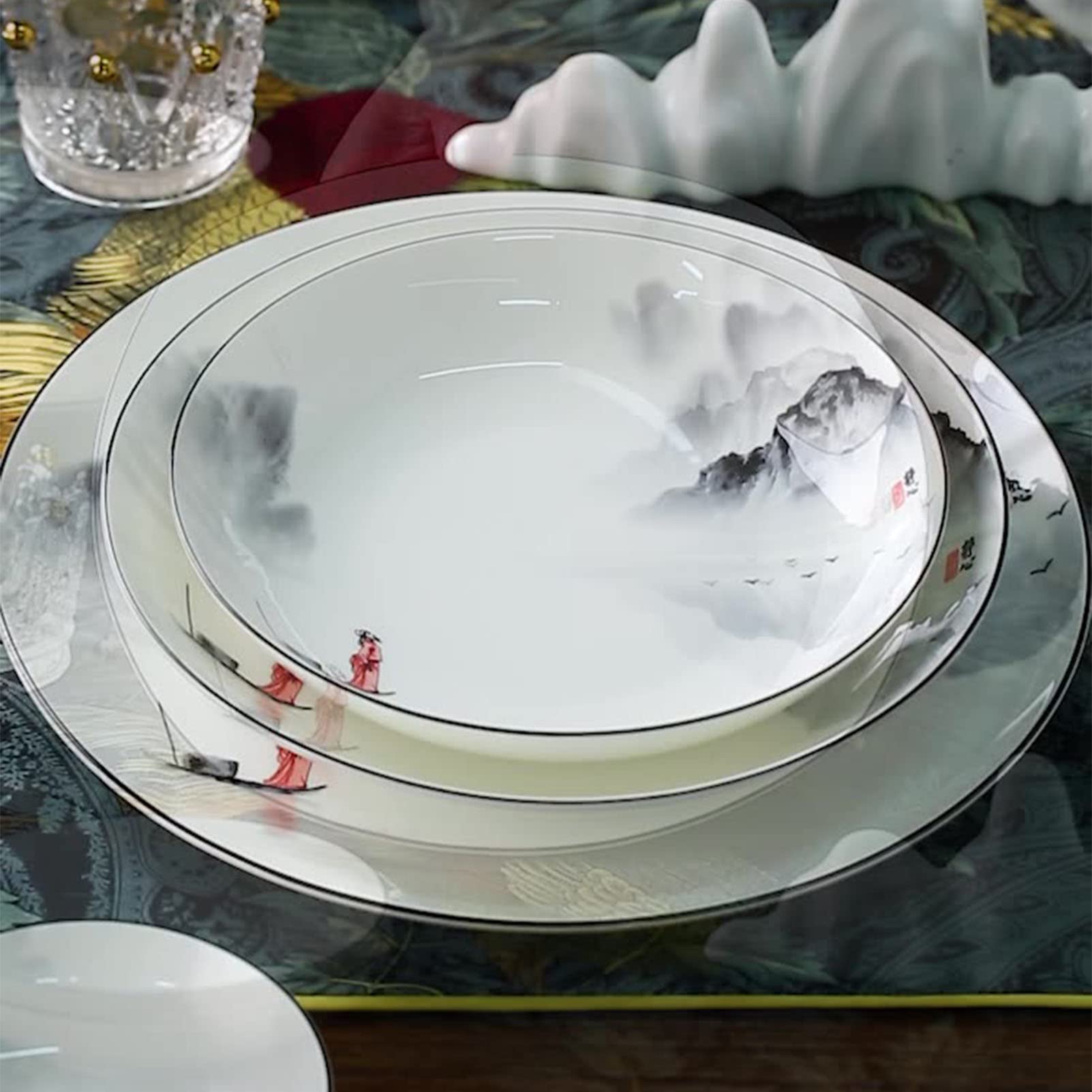 Amazon.co.jp: 61 ピース食器セット、ニューボーンチャイナ食器セット