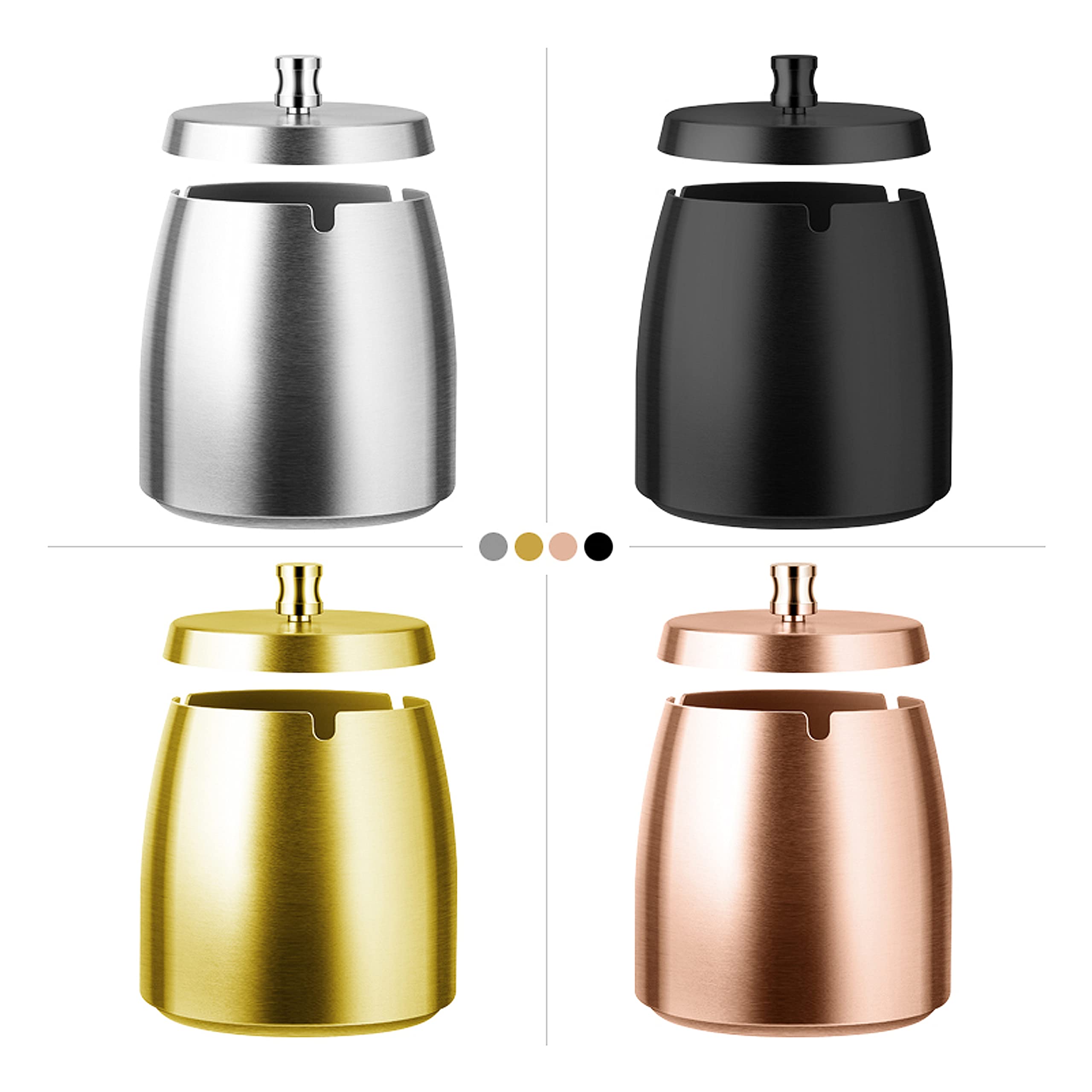 Amazon.co.jp: アッシュトレー(Ashtray) 密閉度の高いフタ付き 灰皿