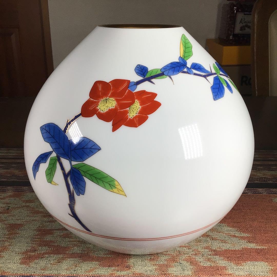 Amazon.co.jp: 香蘭社 旧マーク 花瓶 50年以上前の骨董 管理.KT