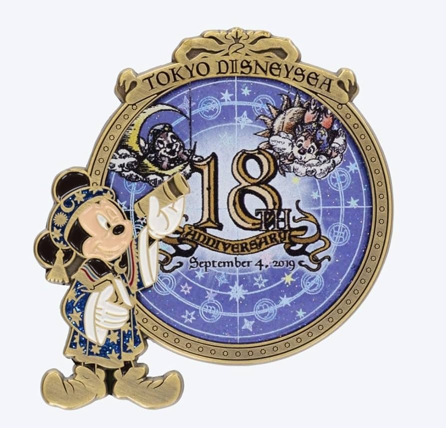 Amazon | ミッキー＆フレンズ ピンバッジ 18周年 アニバーサリー