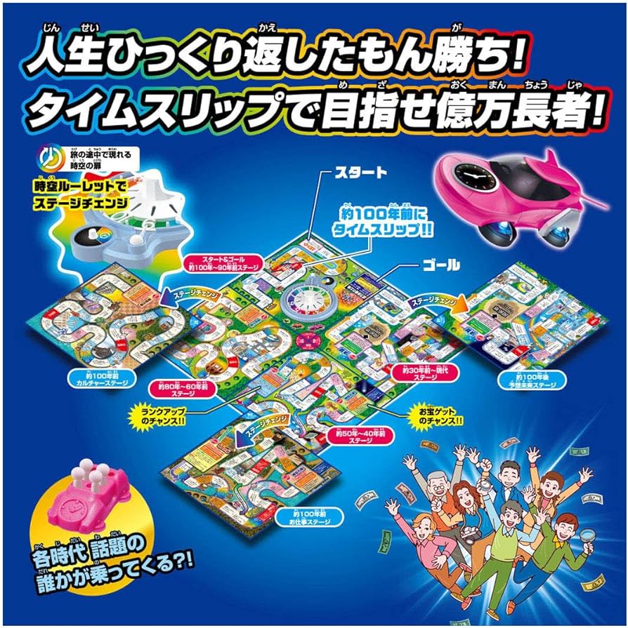 Amazon | 人生ゲーム タイムスリップ100 | ボードゲーム | おもちゃ