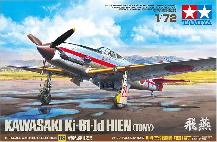 Amazon.com: Tamiya 60789 1/72 Kawasaki KI-61-ID Hien Plastic Model