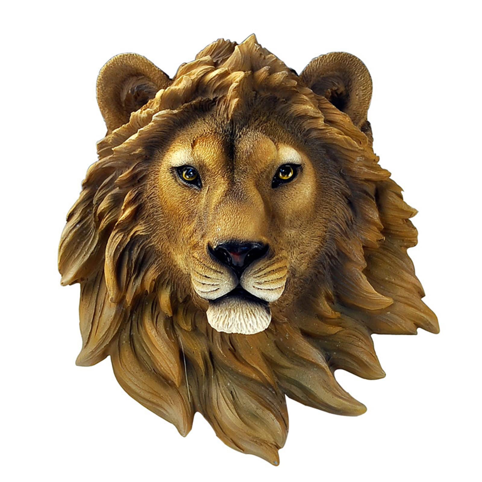 Amazon.co.jp: 置物・オブジェ 3D動物の頭のリアルなライオンの頭