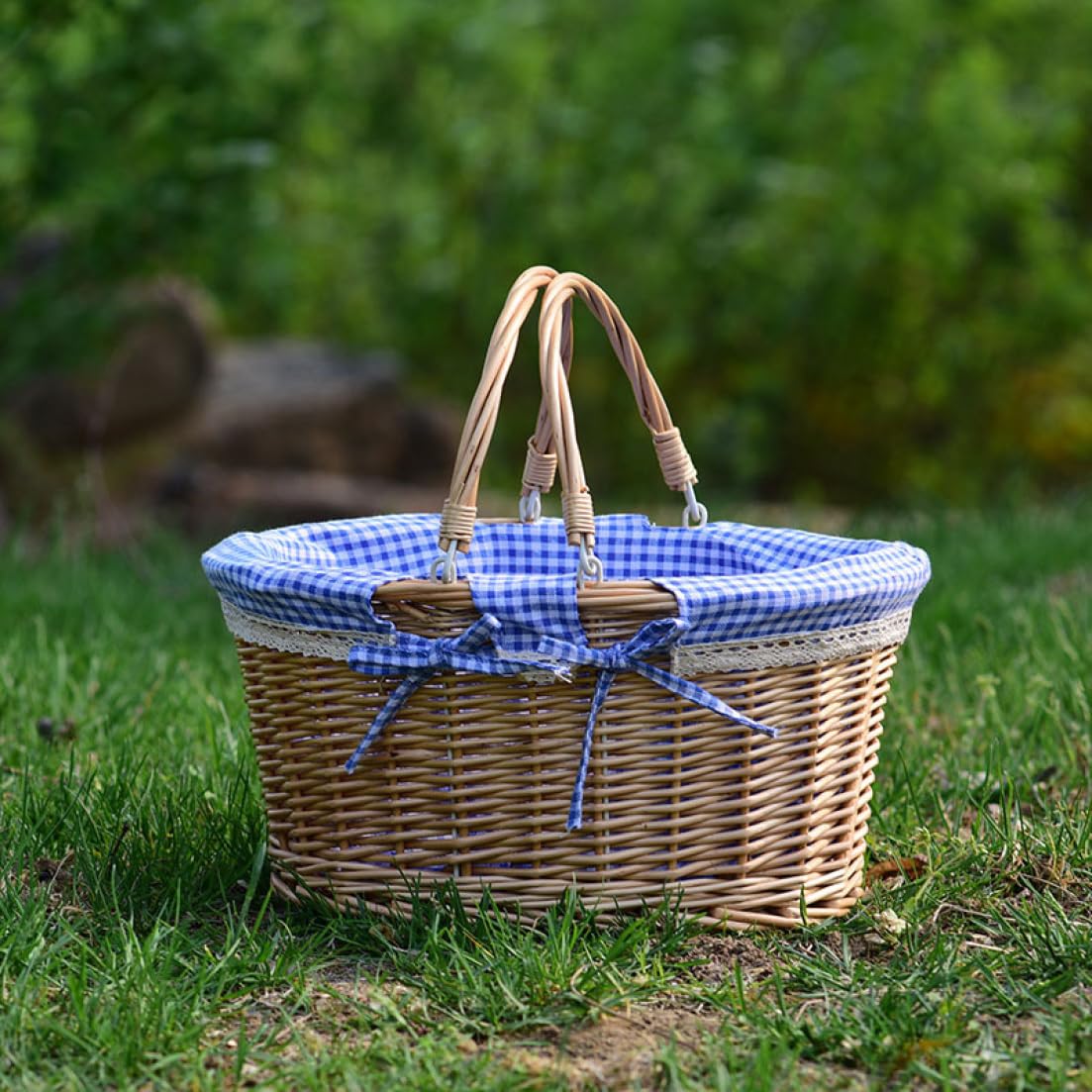 Amazon｜NJNEW 籐のかごバスケット ふた付き 収納かご 収納バスケット