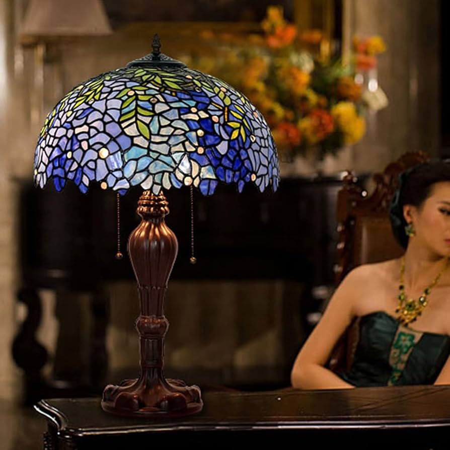 Amazon.co.jp : ティファニーランプ、ステンドグラスランプ、パープル