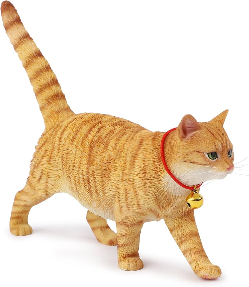 Amazon.co.jp: JXK 歩く猫のフィギュア 繊細な質感 レジン製猫