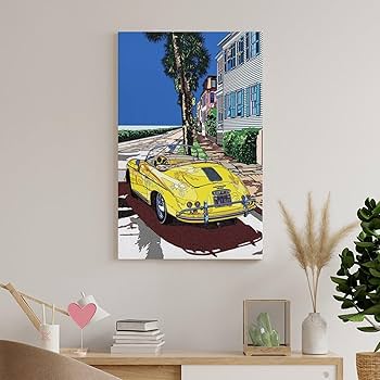 Amazon.co.jp: 鈴木英人「スピードスターと過ごす 正午」ポスター