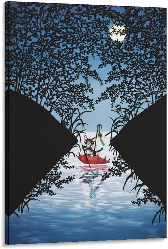 Amazon.co.jp: 藤城清治 こねこのルミちゃん 絵画 ポスター 工芸品の