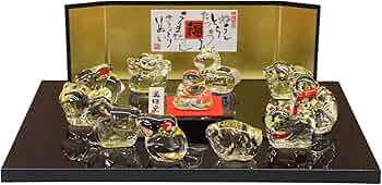 Amazon.co.jp: 薬師窯 毎年使える 干支の置物 縁起物 クリスタル
