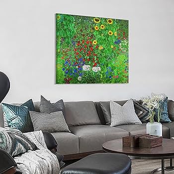 Amazon.co.jp: グスタフ・クリムト 「ヒマワリの咲く農家の庭」 印刷