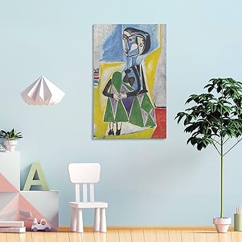 Amazon.co.jp: パブロ・ピカソ（Pablo Picasso）の膝を抱えて座る女性