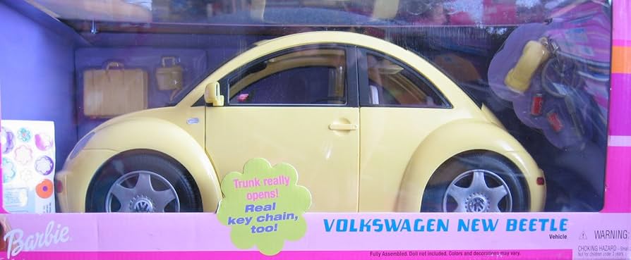 Amazon.com: Barbie Volkswagen Beetle Vehicle (Yellow) w/ Real Key