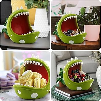 Amazon.com: ehuoyan Piranha Plant Large Candy Bowl For Candy Dish