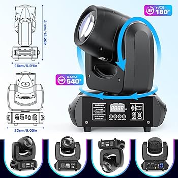 Amazon.co.jp: SEBRUANC 100W ムービングヘッドライト LED 回転DJ