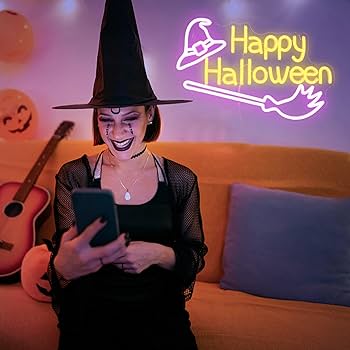 Amazon.co.jp: Happy Halloweenネオンサイン ハロウィンハッピーネオン