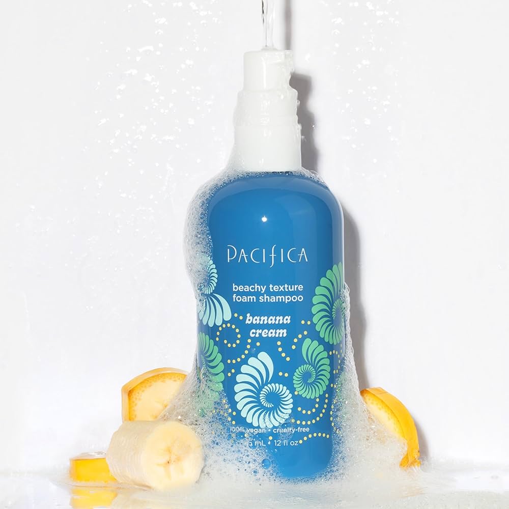 Amazon.com: Pacifica Banana Cream Beachy Texture Foam Shampoo