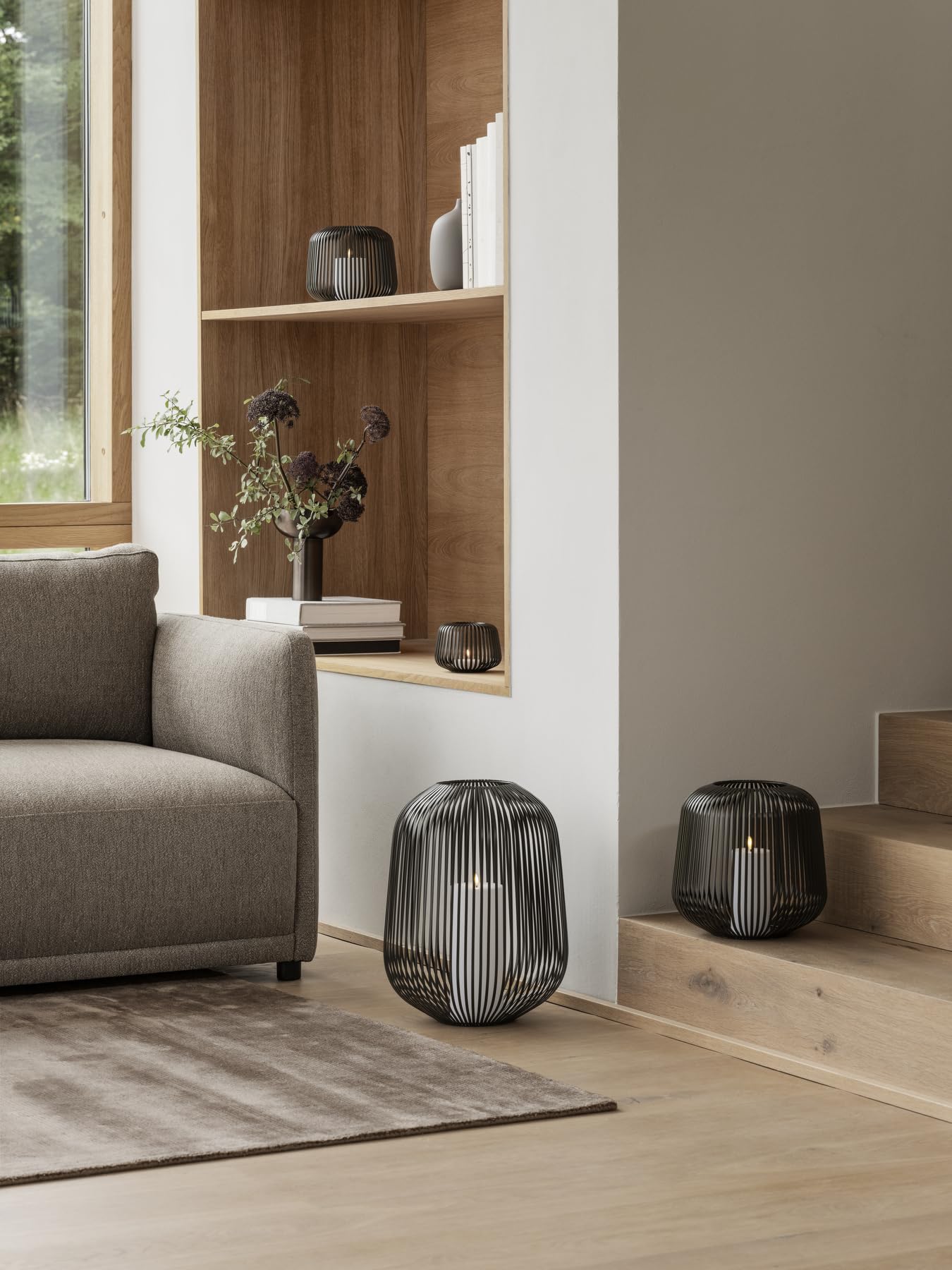 Amazon.co.jp: blomus Lito ランタン ブラック サイズ S 長さ20 x 幅20