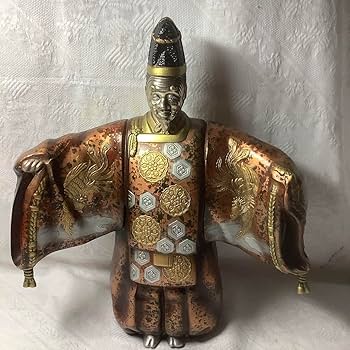 Amazon.co.jp: 縁起置物 幸せを呼ぶ 鋳物 金属製能人形翁（おきな