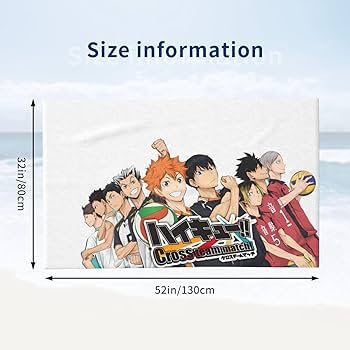 Amazon｜ハイキュー!! バスタオル マイクロファイバー 吸水 速乾 耐久