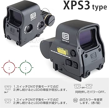 Amazon.co.jp: ANS optical XPS3タイプ ドットサイト ＆ G33-STSタイプ