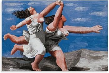 Amazon.co.jp: パブロ・ピカソ 「海辺を走る二人の女（駆けっこ