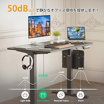 Amazon.co.jp: Sunon 昇降デスク 電動 スタンディングデスク 幅100cm