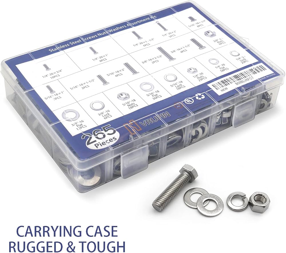 Amazon.co.jp: ナットとボルト 1/4インチ~20、5/16インチ-18、3/8