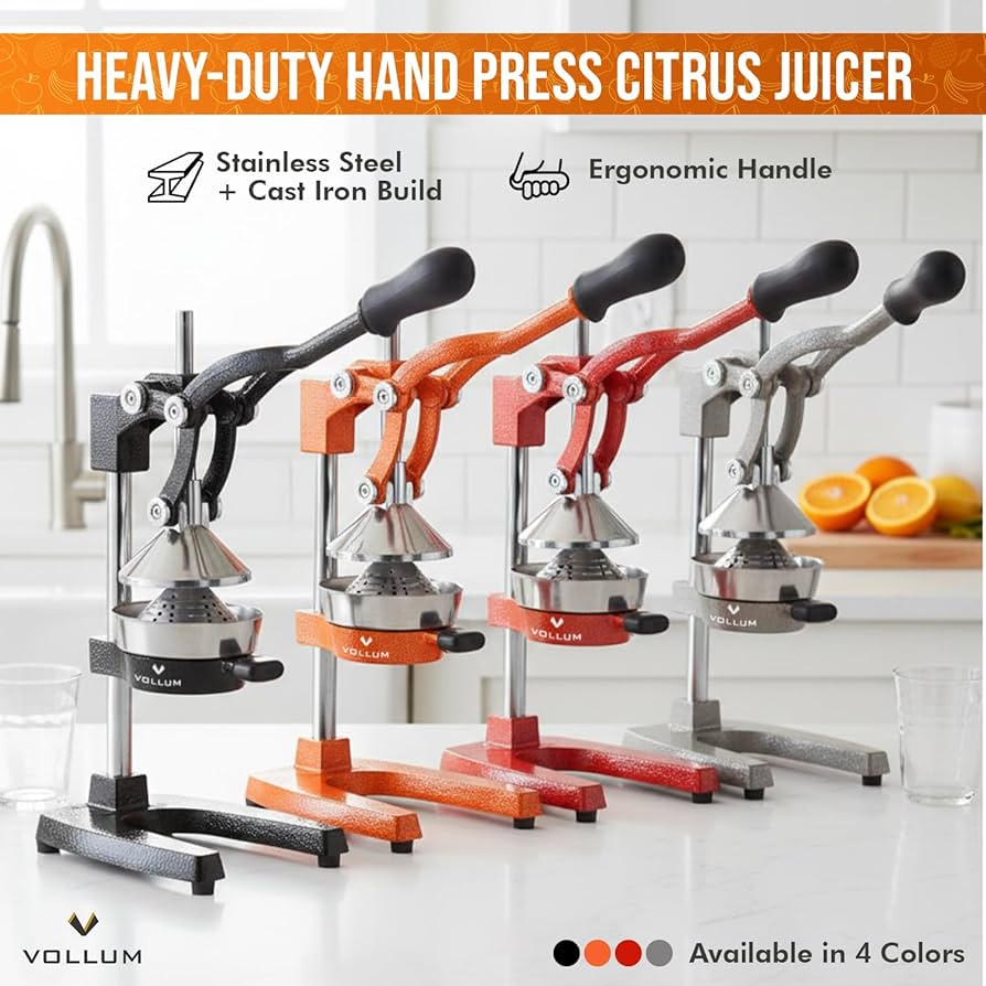 Amazon | Vollum ハンドプレス 手動シトラスジューサー - 柑橘類絞り器