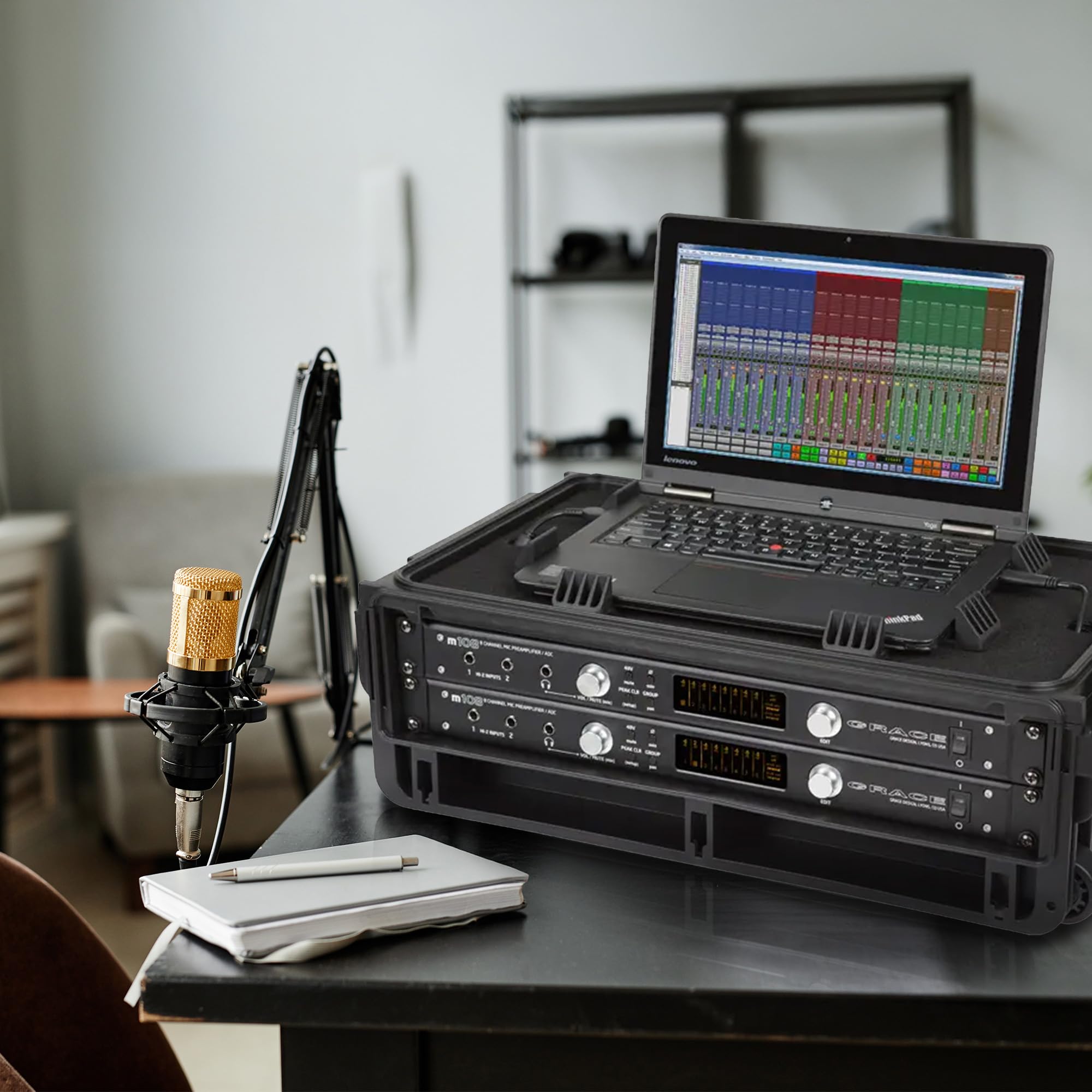 Amazon | SKB 2U スタジオラックケース ハンドル/キャリー付き 1SKB