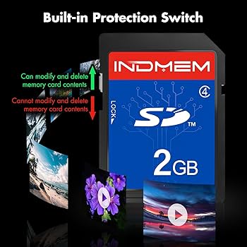 Amazon.com: INDMEM 2 Pack SD Card 2GB Class 4 Flash Memory Card 2G