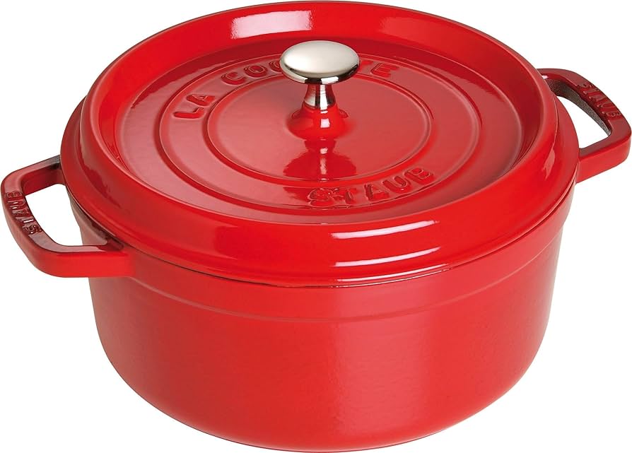 STAUB La Cocotte 3.7L Enamel-Coated Round Cast Iron Cocotte with