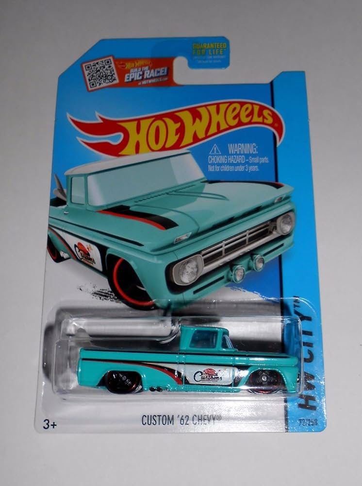 Amazon.com: HOT WHEELS CUSTOM 62' CHEVY 72/250 HW CITY rare truck