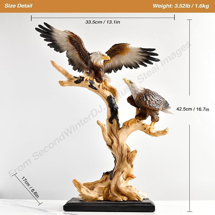 Amazon.co.jp: 工芸品 アート置物 彫像 - 大きな鷲の像 家族の装飾