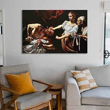 Amazon.co.jp: Caravaggioカラヴァッジョ《ホロフェルネスの首を斬る