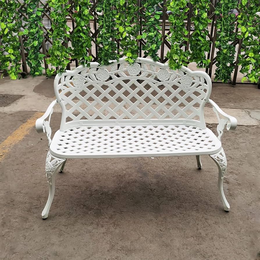 Amazon | ガーデンベンチ 屋外 アルミ 家具 アンティーク調 アルミ