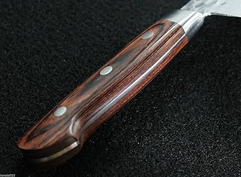 Amazon｜月光作 V金10号 槌目 ダマスカス 牛刀 包丁 210㎜ #1704 （箱