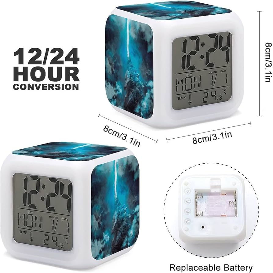 Amazon.co.jp: ゴジラ 目覚まし時計 アナログ 大音量 アラーム マルチ