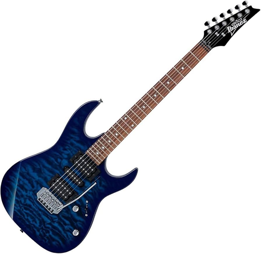 Amazon.com: Ibanez GIO Series GRX70QA - Transparent Blue Burst