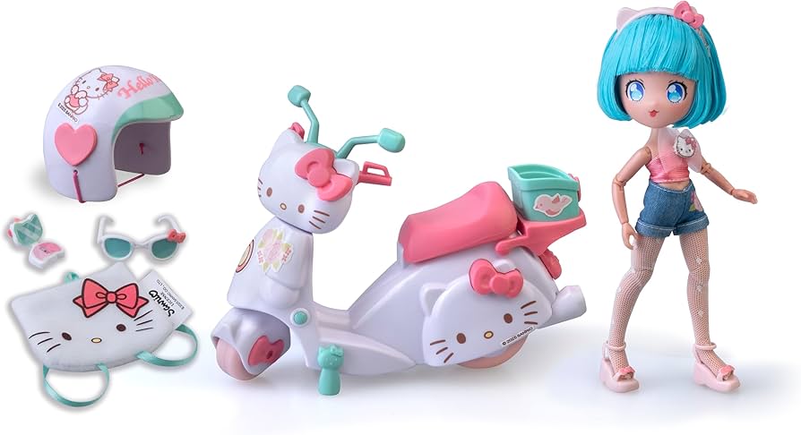 Famosa 4SF Hello Kitty Pretty Pink Scooter, Japanese Fashion Doll