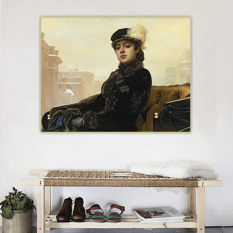 Amazon.co.jp: イワン・クラムスコイ「見知らぬ女の肖像」有名な絵画の