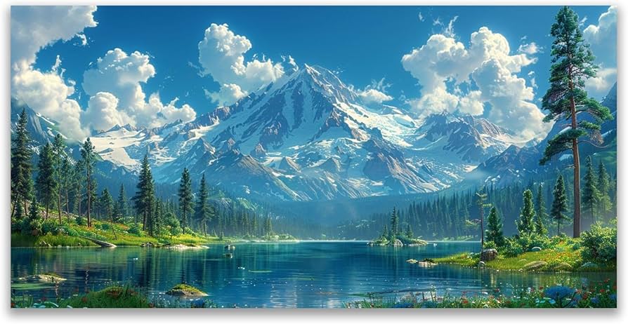 Amazon.co.jp: JOSUE 風景画 絵画 自然 山の風景 ポスター アート