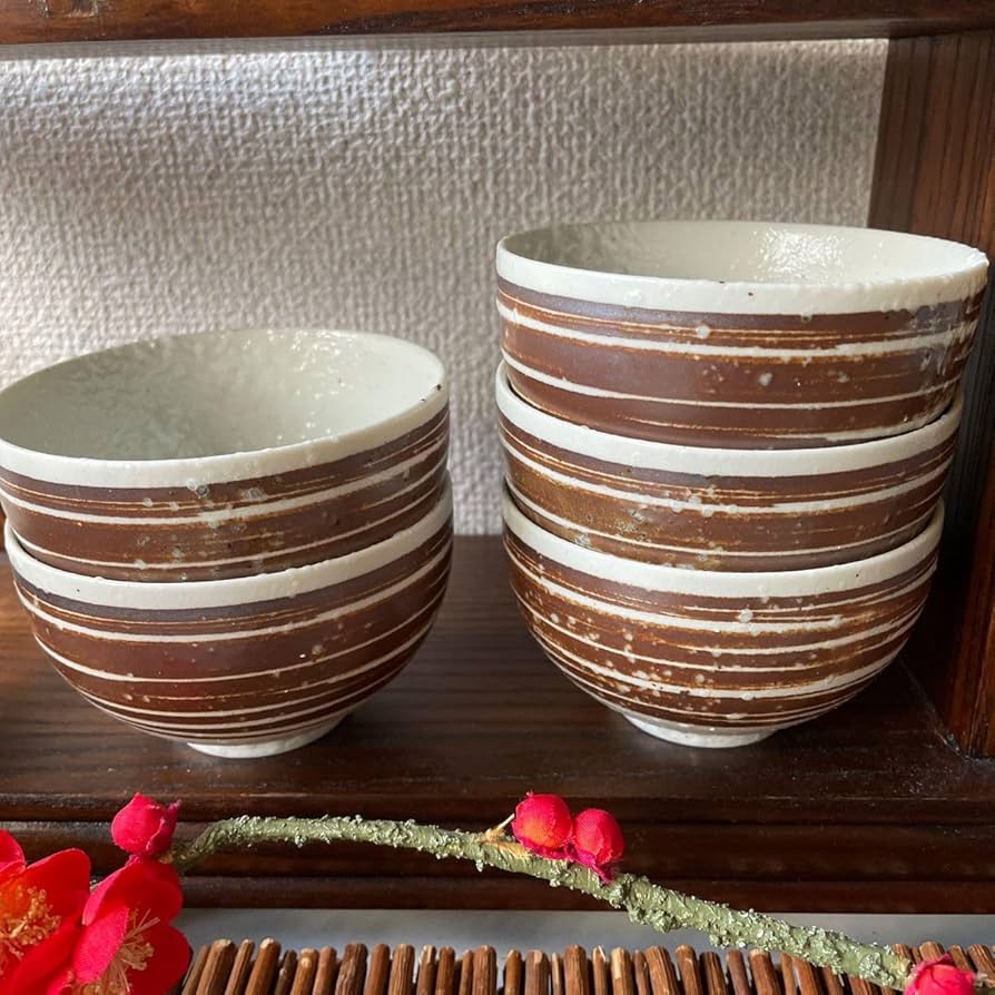 Amazon.co.jp: 綾山窯 和陶器 渦巻き模様プレート小鉢 10点セット 和