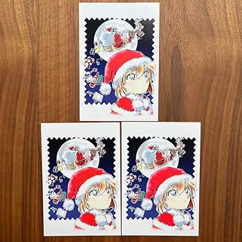 Amazon.co.jp: コナン クリスマス ポストカード 毛利蘭 灰原哀 工藤新